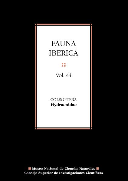 Fauna ibérica. vol. 44, coleoptera : hydraenidae