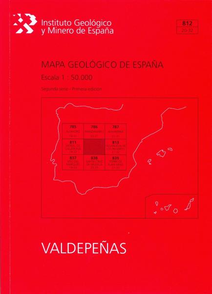 Mapa geológico de españa. e 1:50.000. hoja 812, valdepeñas