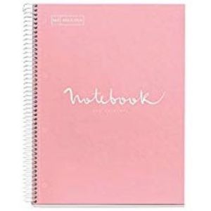 Paq/3 notebook1 a4 80h 90g cuad.5x5 rosa microperforada tapa extradura