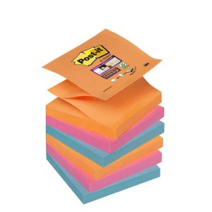 Notas Adhesivas Post-It 90h Z Notes  76x76 (R330) Super Sticky Colores Bangkok
