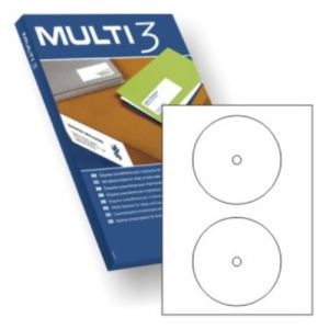 C/100 HOJAS ETIQUETAS CD/DVD O117 MULTI3