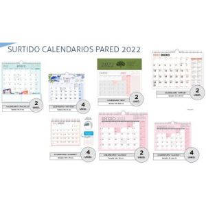 C/20 calendarios pared 2022 modelos y medidas surtidas