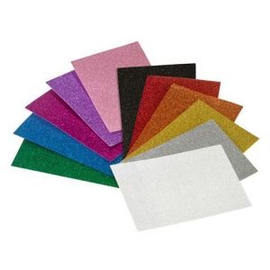 Pack 3 láminas goma eva color verde efecto purpurina 40x60