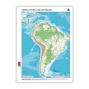 Paq/50 mapas suramerica fisico mudos