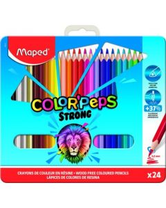Caja metalica 24 lapices de colores color'peps strong maped