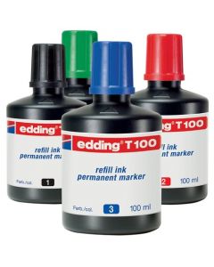 Bote de tinta rotulador edding t-100 100ml azul