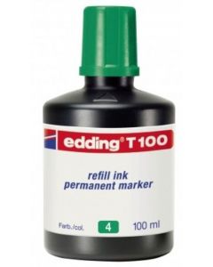 Bote de tinta rotulador edding t-100 100ml verde