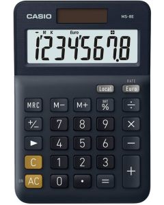 Calculadora sobremesa ms-8e 8 digitos solar/pilas azul