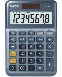 Calculadora sobremesa ms-80e 8 digitos solar/pilas azul