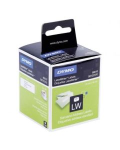Caja 2 rollos etiqueta permanente blanca 89x28mm labelwriter papel para direcciones