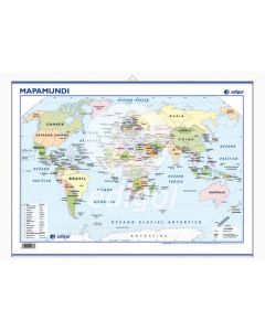 Mapa Edigol Mini-Mural 50x35 Cm Politico Mundo