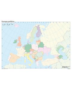 Mapa Mudo Erik Color Politico Europa