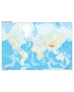 Mapa Mudo Erik Color Fisico Mundo