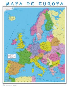 Mapa Erik Mural 40x50 Cm  Europa