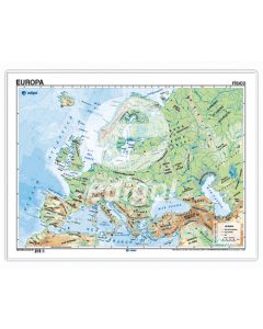 Mapa Edigol Escritorio 50x35 Cm Fisico/Politico Europa