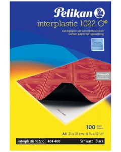 Papel Carbon Pelikan Interplastic 1022g A4 Caja De 100 Negro
