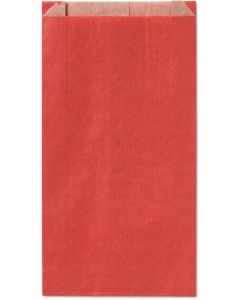Paq/100 sobre bolsa papel kraft color rojo 28x14x5cm