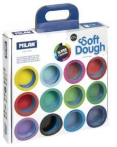 Kit pasta blanda soft dough ¡super colours! con herramientas para modelar