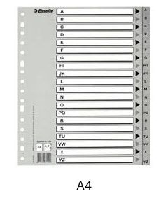 Bolsa separadores indice abc a4 multitaladro polipropileno 125 micras