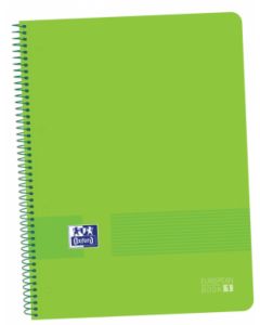 Paq/5 cuaderno espiral A4+ 80hojas 90g. cuadricula 5x5 ebook1 color verde tapa de plastico