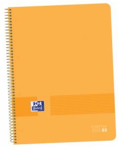 Paq/5 cuaderno espiral A4+ 80hojas 90g. cuadricula 5x5 ebook1 color melocotón tapa plastico