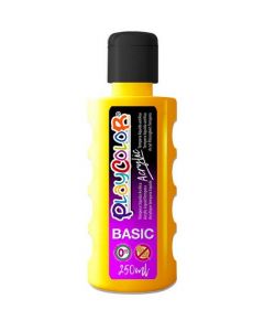 Pintura playcolor acrylic basic 250 ml amarillo