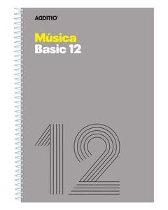 Cuaderno espiral fº musica basic 12 pentagramas de 10 mm por pagina 20 hojas