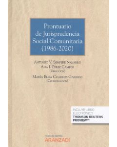 Prontuario de jurisprudencia social comunitaria (1986-2020) (papel + e-book)
