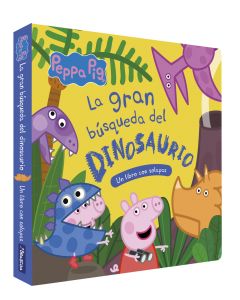 Peppa pig. libro de cartón con solapas - la gran búsqueda del dinosaurio