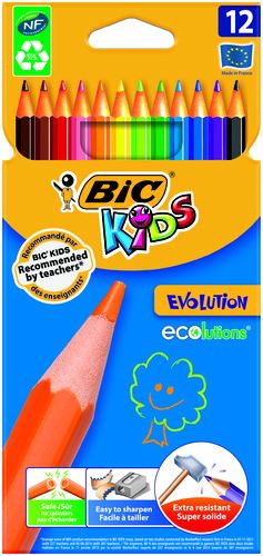 Lápices de colores Evolution BIC KIDS